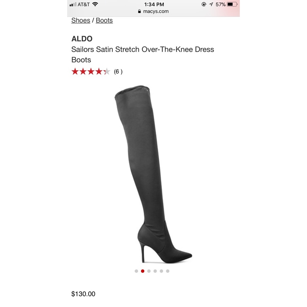 ALDO Over Knee Black Heeled Boots brand new